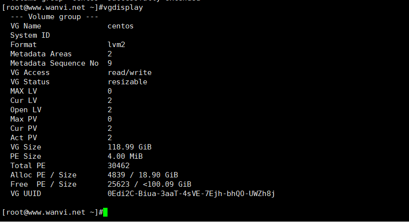 Centos7扩容分区 Lvm物理卷扩展主要分区大小，逻辑分卷管理器拓展让业务不暂停扩容存储空间